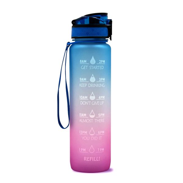 1L Tritan Water Bottle With Time Marker Bounce Cover Motivational Water Bottle Cycling Leakproof Cup For Sports Fitness Bottles - Image 5