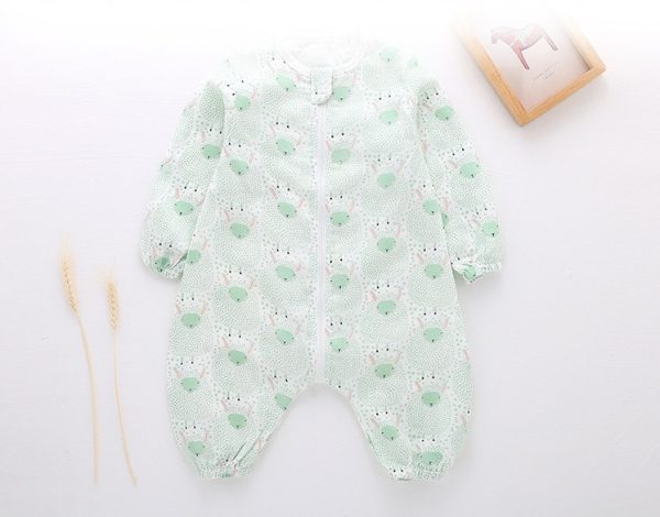 Gauze Baby Sleeping Bag Summer Thin Newborn Baby One-Piece Pajamas Spring And Autumn Children'S Split-Leg Sleeping Bag