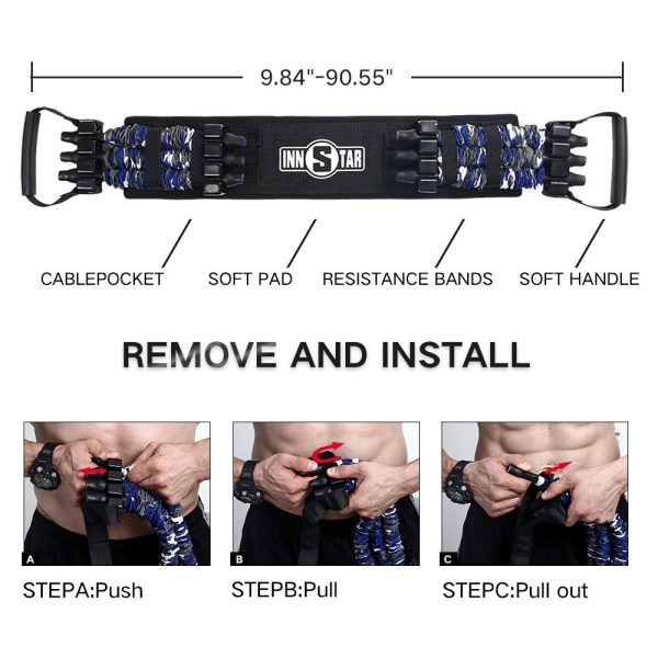 High Quality Latex Resistance Bands Set With Workout Bar Workout Bench Adjustable Home Exercise - Image 6