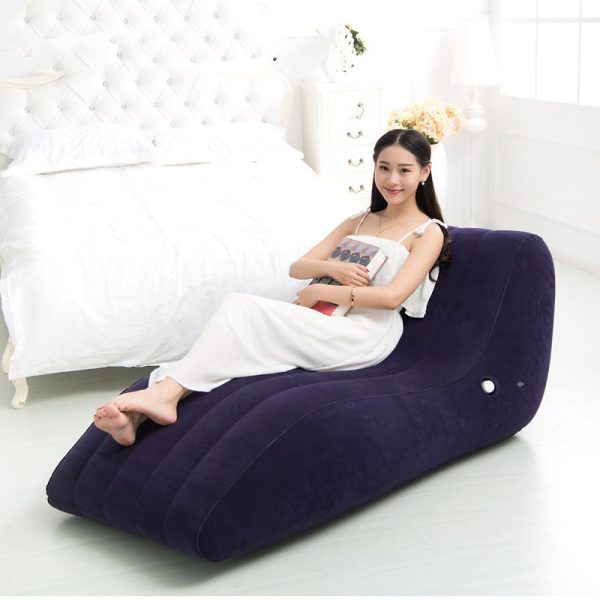 Flocking Inflatable Lazy Sofa Inflatable Adult Sofa Recliner - Image 2