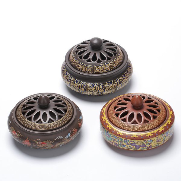 Ceramic Cloisonne Incense Burner, Backward Incense Burner, Incense Channel Enamel - Image 8