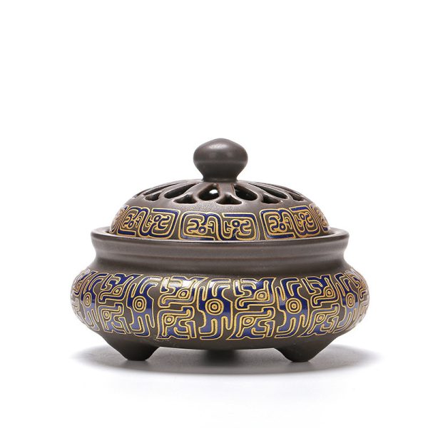 Ceramic Cloisonne Incense Burner, Backward Incense Burner, Incense Channel Enamel - Image 7