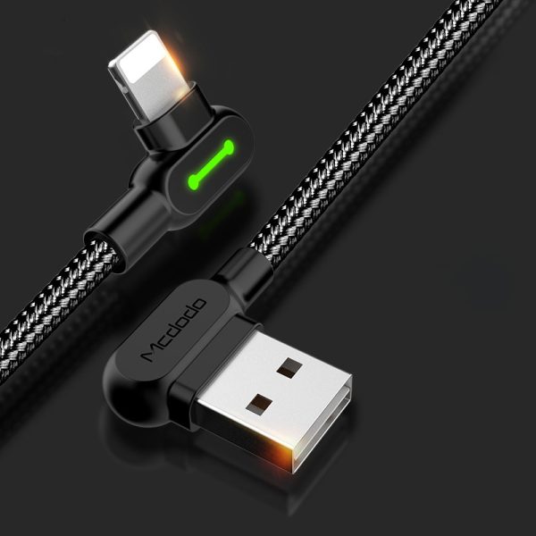 Double-Sided Blind Plug-In Elbow Mobile Game Charging Cable With Light - Image 4