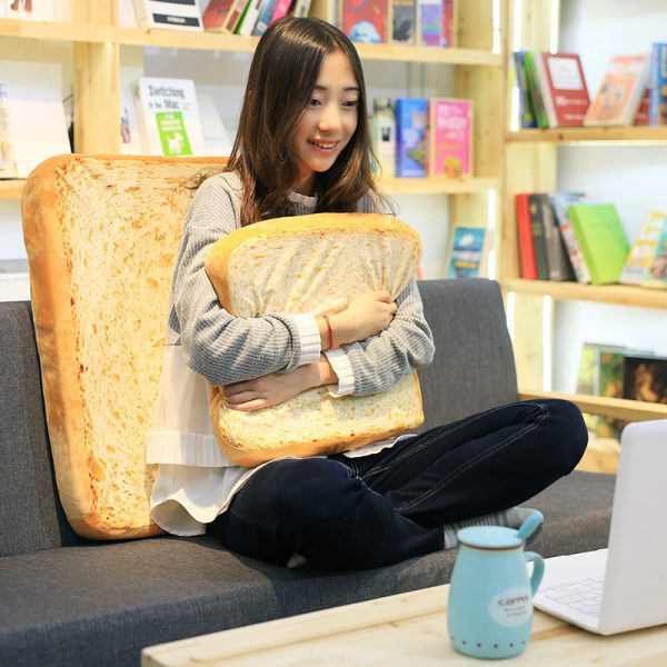 Slice Of Bread Student Chair Cushion Toast Pet Cat Toast Plush Pillow Cushion Toy Cushion - Image 4