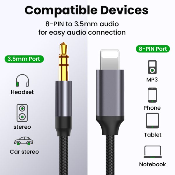 Car Aux Audio Cable Headphone Cable - Image 2