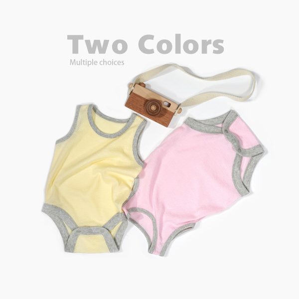 Baby Mesh Bodysuit Vest Hole Hole Cloth Summer Dress Thin Baby Triangle Romper Wrap Fart Crawl Clothes - Image 6