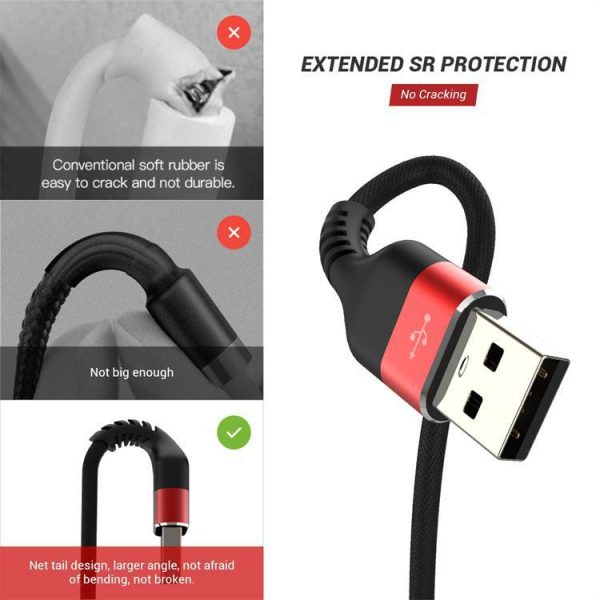 QGeeMUSB A To Type-C Fast Charge Data Cable 5V2.4A Compatible With Android Phones - Image 3