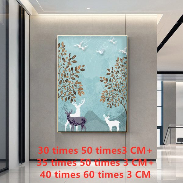 Nordic Modern Forest Landscape Living Room Wall Painting Canvas Painting - Image 8