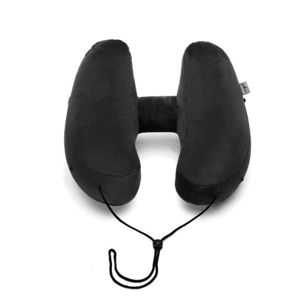 Hooded Travel Pillow H Shaped Inflatable Neck Pillow Folding Lightweight Nap Car Seat Office Airplane Sleeping Cushion Pillows - Image 6