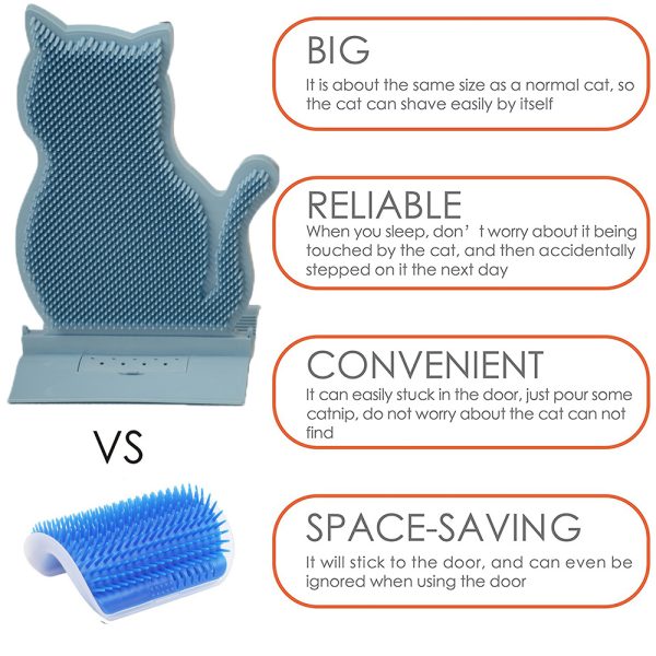 Cat Self Massage Brush Grooming Toy with Catnip Wall Corner Cat Self Groomer Shed Hair Removal Comb Cat Itching Brush Massage - Image 9