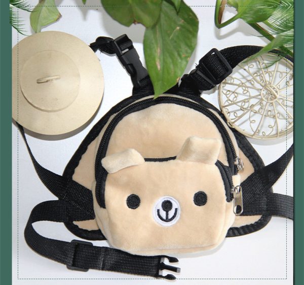 Adjustable Leash Pet Puppy Self Backpack Cartoon Portable Harness Teddy Dog Outdoor Travel Carrier Snack Bag - Image 3