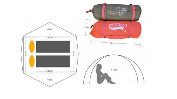 Outdoor camping double sun protection tent - Image 4