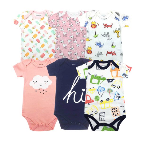 New Cotton Baby Short-sleeved One-piece Home Service - Image 7