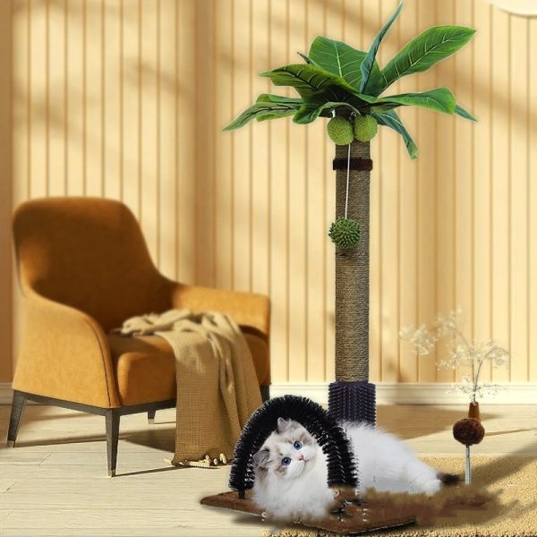 Cat Climbing Frame Sisal Toy Scratching Post With Massage - Image 10