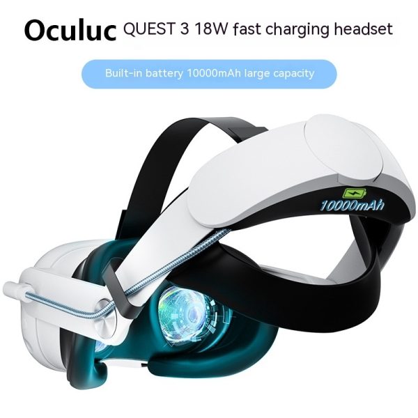 Oculus Quest3 Head Wear 18W Fast Charge VR Glasses Meta Headband Accessories 10000mAh Large Capacity - Image 10