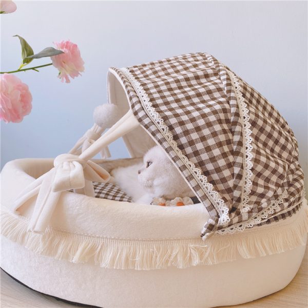 Pet Cradle Four Seasons Kennel Lattice Cat Bed - Image 7