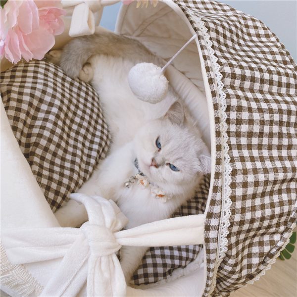 Pet Cradle Four Seasons Kennel Lattice Cat Bed - Image 10