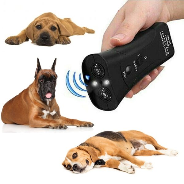 3-in-1 Anti Barking Dog Training Device Ultrasonic Dog Training Repeller  LED Flashlight