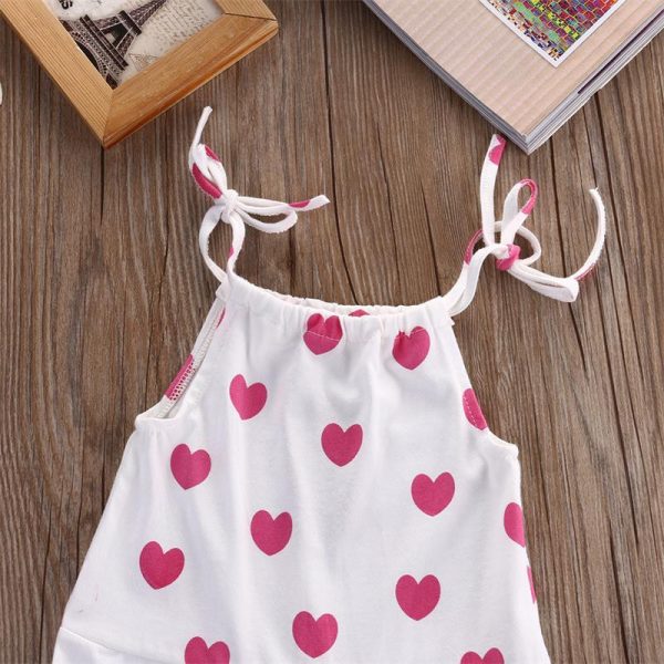 Baby girl plum red heart jumpsuit - Image 7