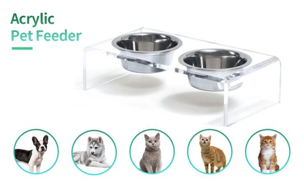 Acrylic Dogs And Cats Pet Feeder Small Cat Dog Feeding Rack - Image 4