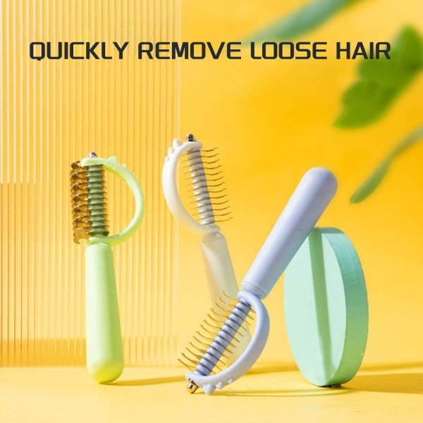 Pet Dematting Tool  Double Sided Undercoat Rake Dematting Comb Dematting Comb For Dogs, Dematting Rake Detangling Dual-Sided Comb Tool For Long Curly Haired Poodle