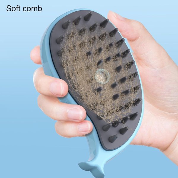 Steamy Cat Brush - 3-in-1 Whale-Shaped Cat Steam Brush, Pet Massage Comb Cat Brush Fast Foaming Spray Bath De-Float Hair Cleaning Dog Massage Grooming Brush - Image 7