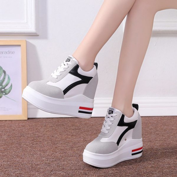 Women's Platform Height Increasing Insole Casual Shoes - Image 4