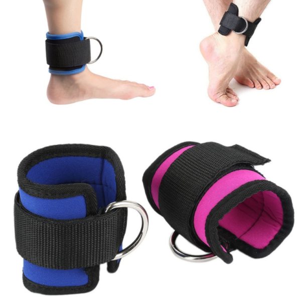 New D-ring Ankle Strap Buckle Adjustable Ankle Weights Gym Leg Ankle Cuffs Power Weight Lifting Fitness Rope 1/2PC - Image 2