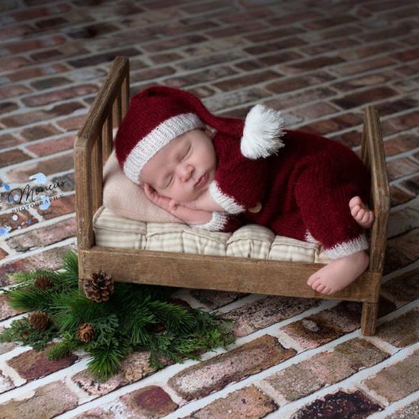 newborn clothing Christmas mohair hat  jumpsuit suit - Image 5