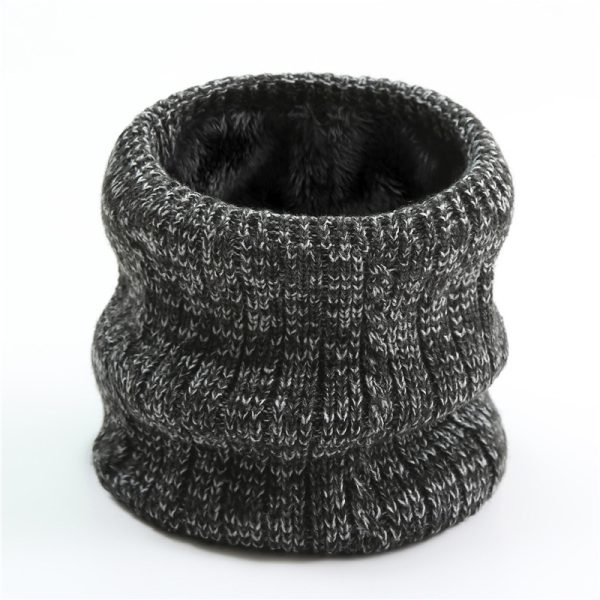 Twist Wide Striped Fleece-lined Knitting Scarf For Men - Image 9