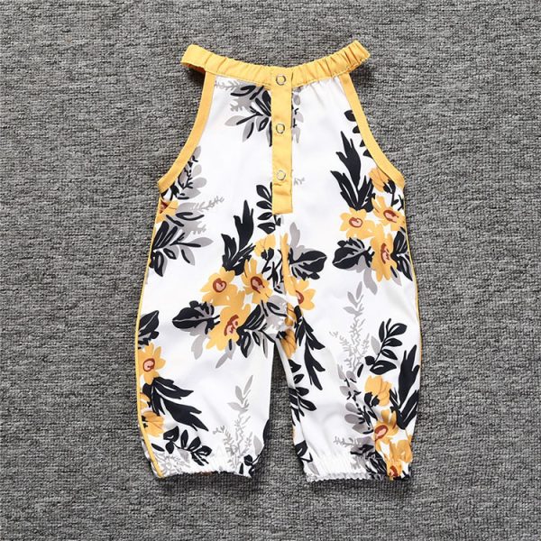 Sleeveless Floral Jumpsuit Jumpsuit Ins Children's Clothing - Image 4