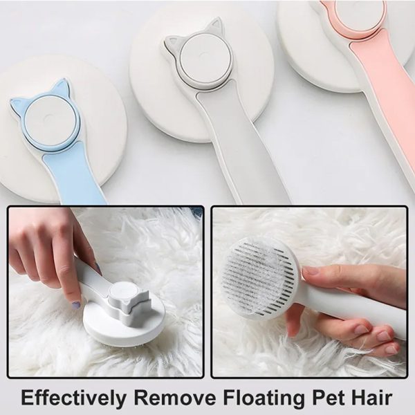 Pet Self Cleaning Cat Brushes, Cat Grooming Brush For Dogs Cats For Long Haired & Short Hair Gently To Remove Loose Undercoat, Mats Tangled - Image 6