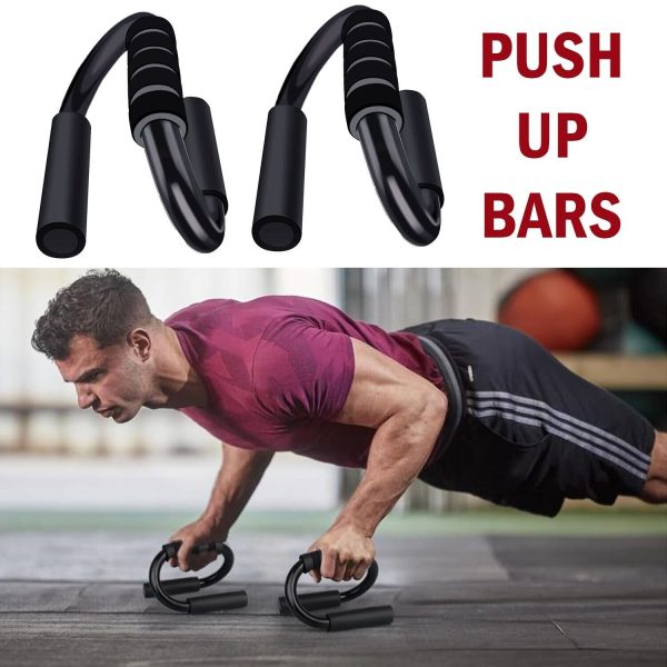 Push Up Bar S Shapes Non-slip Fitness Stand Exercise Grips Strength Workout Equipment Home Gym - Image 6