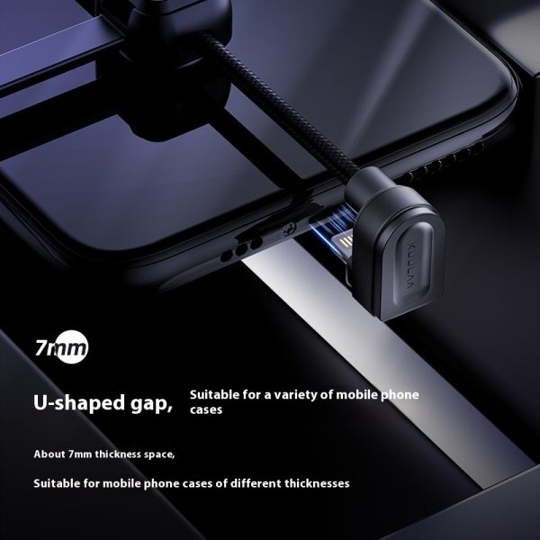 Braided Charging U-shaped Nylon Type-C Elbow Data Cable - Image 4