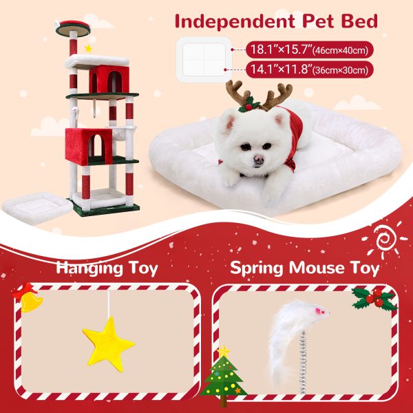 72 Inch Christmas Cat Climbing Rack - Image 8