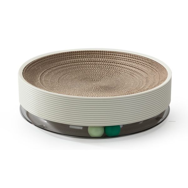 Crumb-free Cat Toy Corrugated Bowl-shaped Three-in-one Multifunctional Cat Scratch Board - Image 4