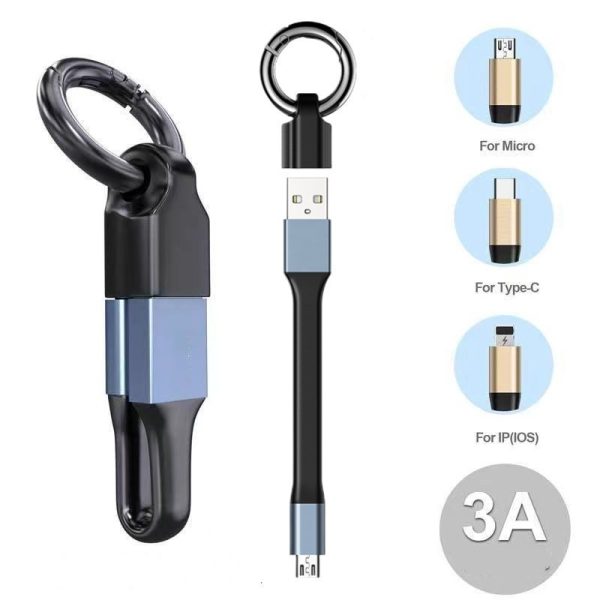 Key Chain Data Cable Short Portable Fast Charge Line - Image 9