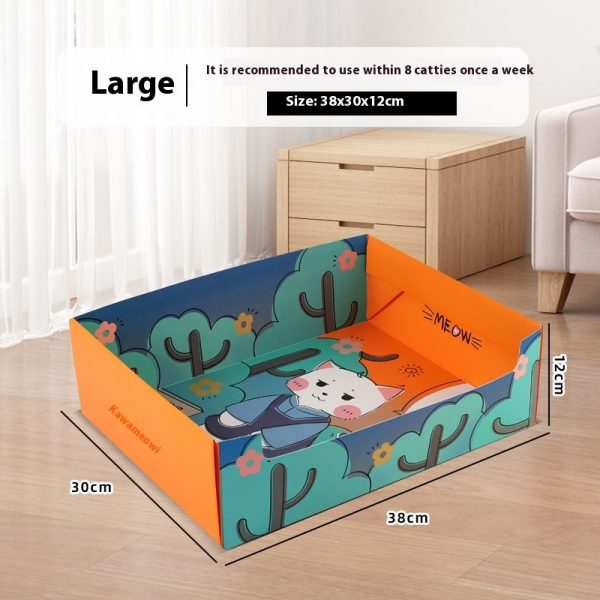 Portable Folding Semi-open Thickened Disposable Litter Box - Image 5