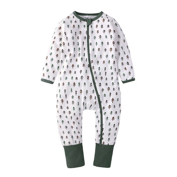 Spring And Autumn Long Sleeve Cotton Baby Jumpsuit Male And Female Baby Home Romper - Image 5