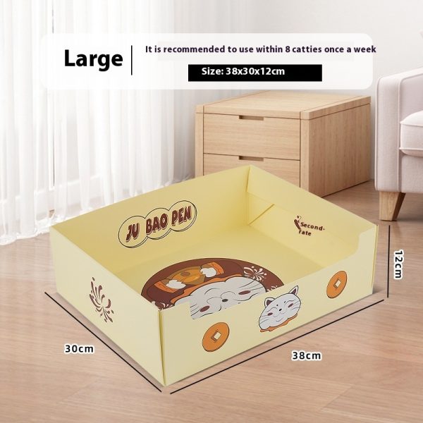 Portable Folding Semi-open Thickened Disposable Litter Box - Image 9