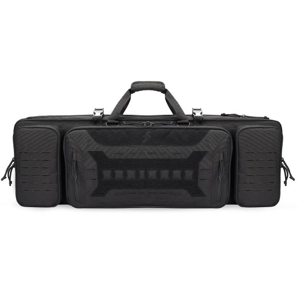 VOTAGOO Double Rifle Case Gun Bag, Safely Long-Barrel Firearm Transportation Cases  Locks, All-Weather Soft Tactical Range Bag Ackpack For Shotgun Spacious Heavy Duty - Image 7