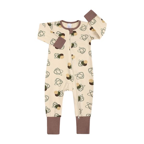 Spring And Autumn Long Sleeve Cotton Baby Jumpsuit Male And Female Baby Home Romper - Image 8