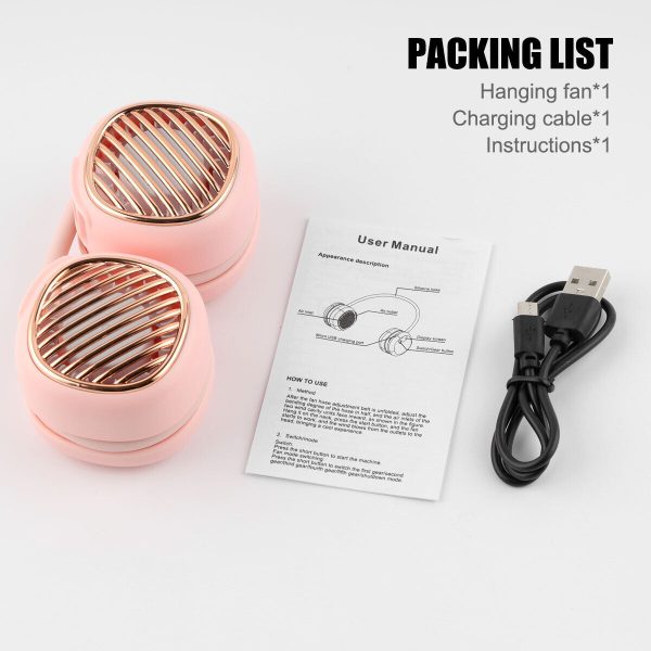 Portable Hanging Neck Fan 5 Speed Wearable Personal Fan Air Cooler Rechargeable - Image 10