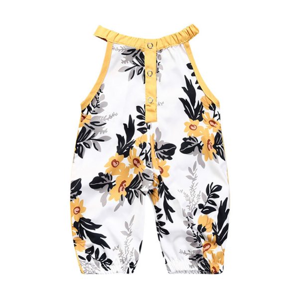 Sleeveless Floral Jumpsuit Jumpsuit Ins Children's Clothing - Image 2