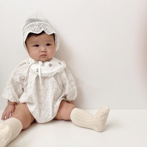 Embroidered Romper 2 Long-sleeved Triangle Romper Baby Jumpsuits - Image 2