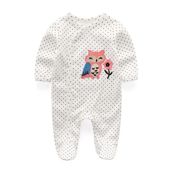 Newborn Baby Clothes Boneless Pair Buckle Onesie - Image 4