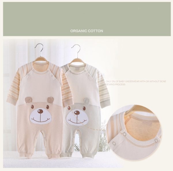 Spring And Autumn Thin Newborn One-Piece Clothes - Image 4