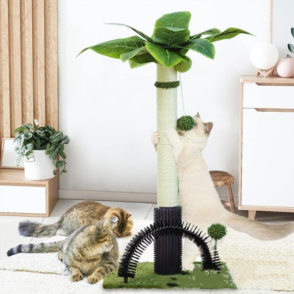 Cat Climbing Frame Sisal Toy Scratching Post With Massage - Image 2