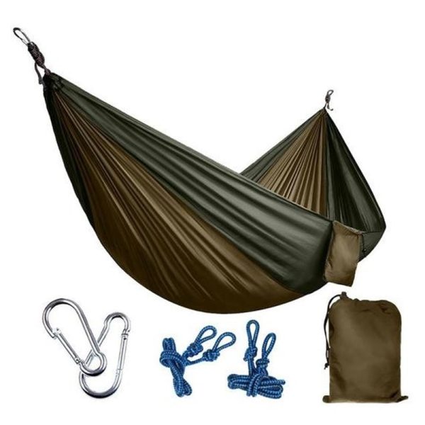 Backpacking Hammock - Portable Nylon Parachute Outdoor Double Hammock - Image 9