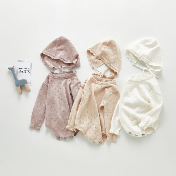 Baby knitted romper jumpsuit